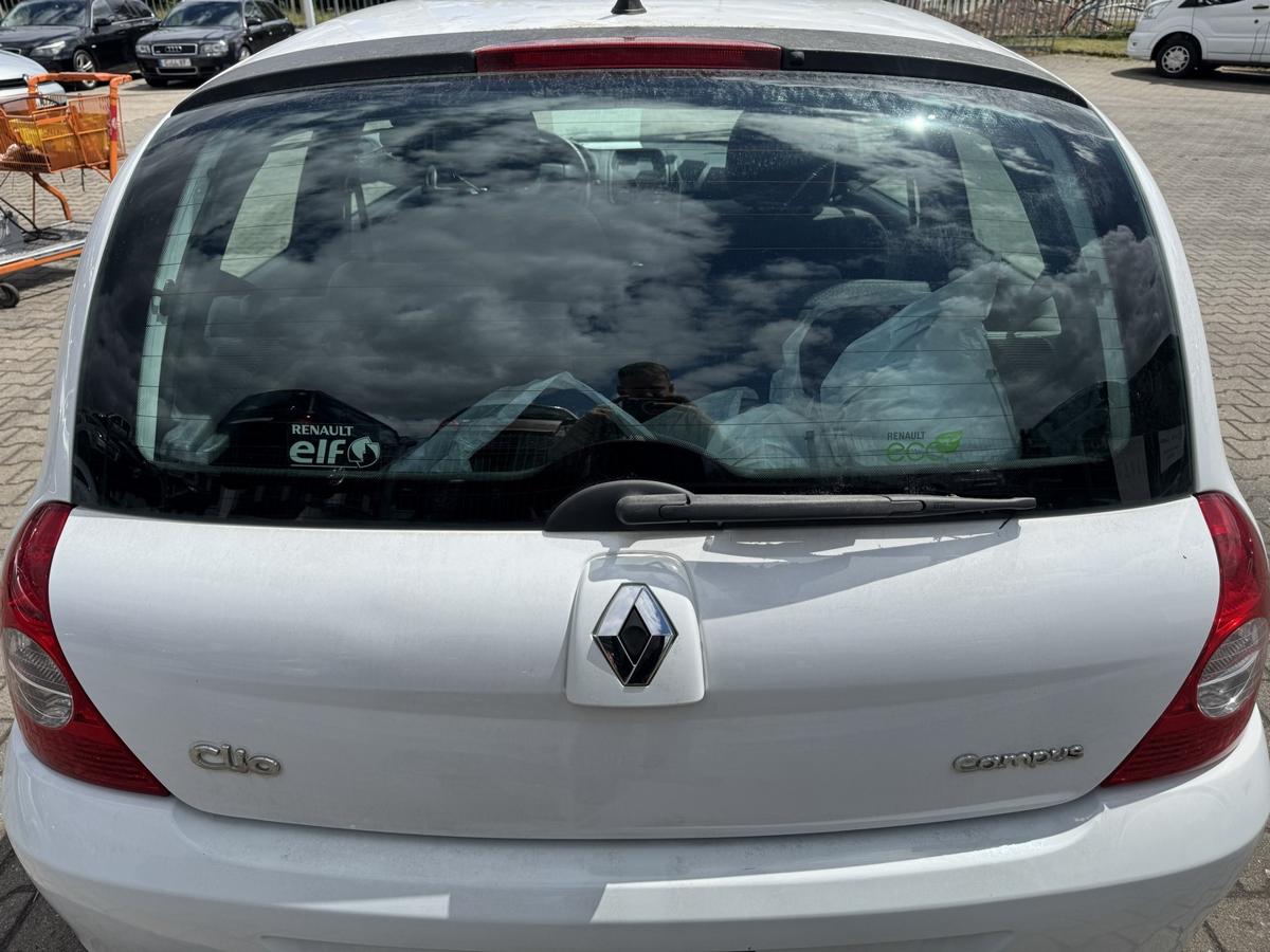 Renault Clio 2 Campus original Heckklappe mit Heckscheibe OV369 Wei&szlig; Facelift Bj.2009